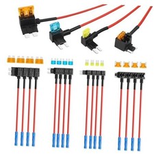 16 Pack 4 Types Fuse Tap, Upgraded 12V Car Add a Circuit Fuse Tap Kit -