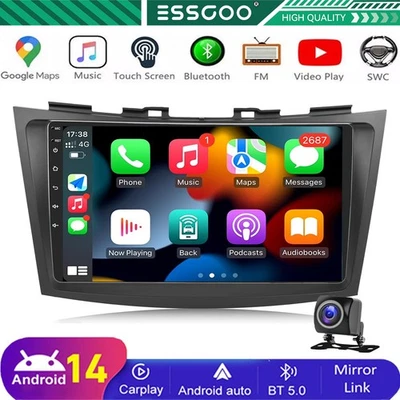 ESSGOO For Suzuki Swift 4 2011-2017 CarPlay Car Radio Stereo WIFI GPS Navi with Camera
