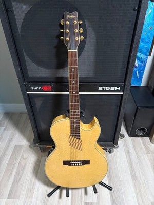 Washburn birdseye maple AE-36 acoustic early 1990s with hard case. MINT