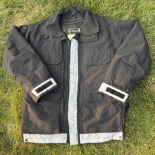 Vtg Gerber Outerwear Jacket Black W/ Grey Detail NFPA 1999 Thinsulate Medium