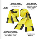 Forearm Forklift Lifting and Moving Straps, 2 PC, Moving Furniture, Appliance — photo 4