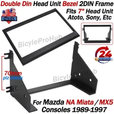 For 1989-97 Mazda Miata NA Double Din Head Unit Bezel 2DIN Radio Frame 7" Atoto