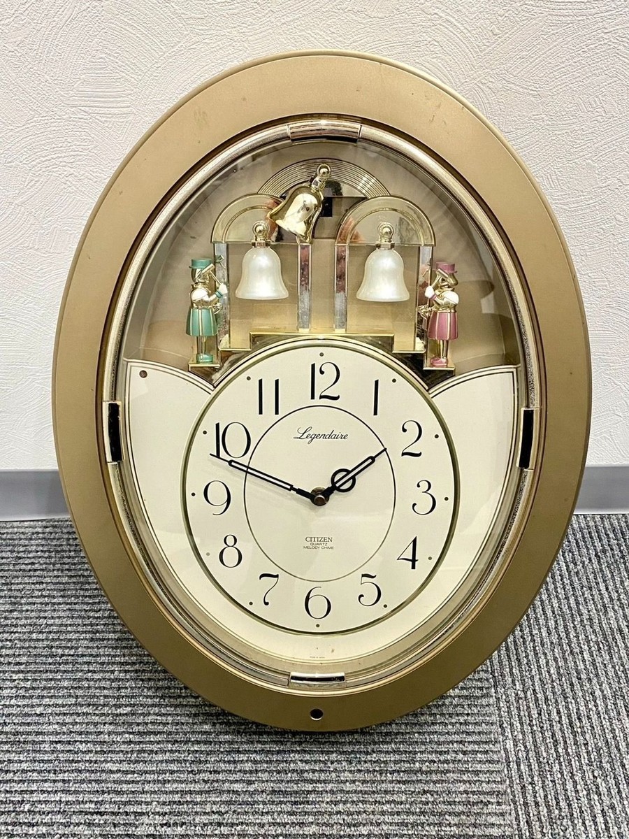 RHYTHM 4RH690RH08 CITY メロディ 美品 Rhythm Wall Clock 6 melodies Small World Melody Chime 4MH690
