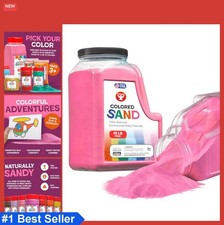 Colored Sand Art 15 lb Pink Fine Sensory Play Craft Sand Bottle for Kids