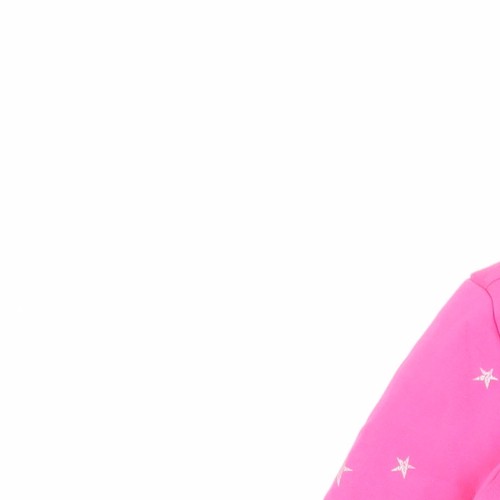 Joules Girls Pink Star Sweatshirt, 146, Full Zip, Lined, Hooded - Picture 7 of 12