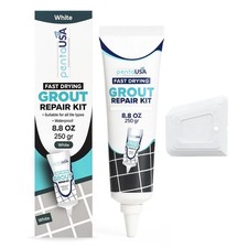Tile Grout Repair Kit - White Premixed Acrylic Sanded Grout Filler for Bathro...