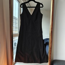 Zara dress grey sleeveless with pockets v neck warm fabric A Line Size