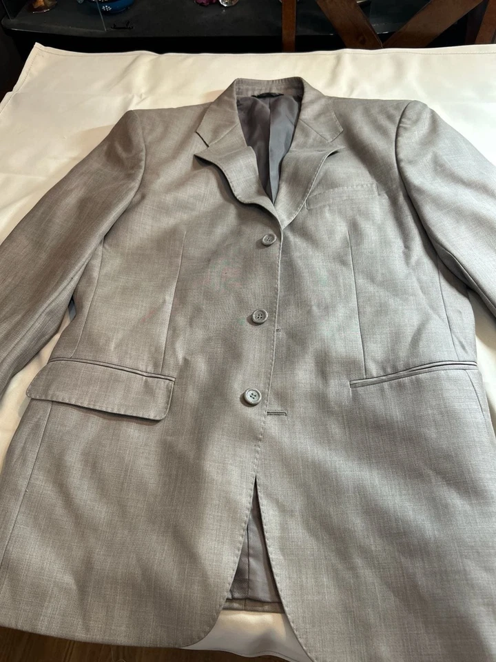 Nick Hilton Super 150's Grey 3-Button Blazer Sport Coat Size 50R (US 40R) - Image 1 of 4