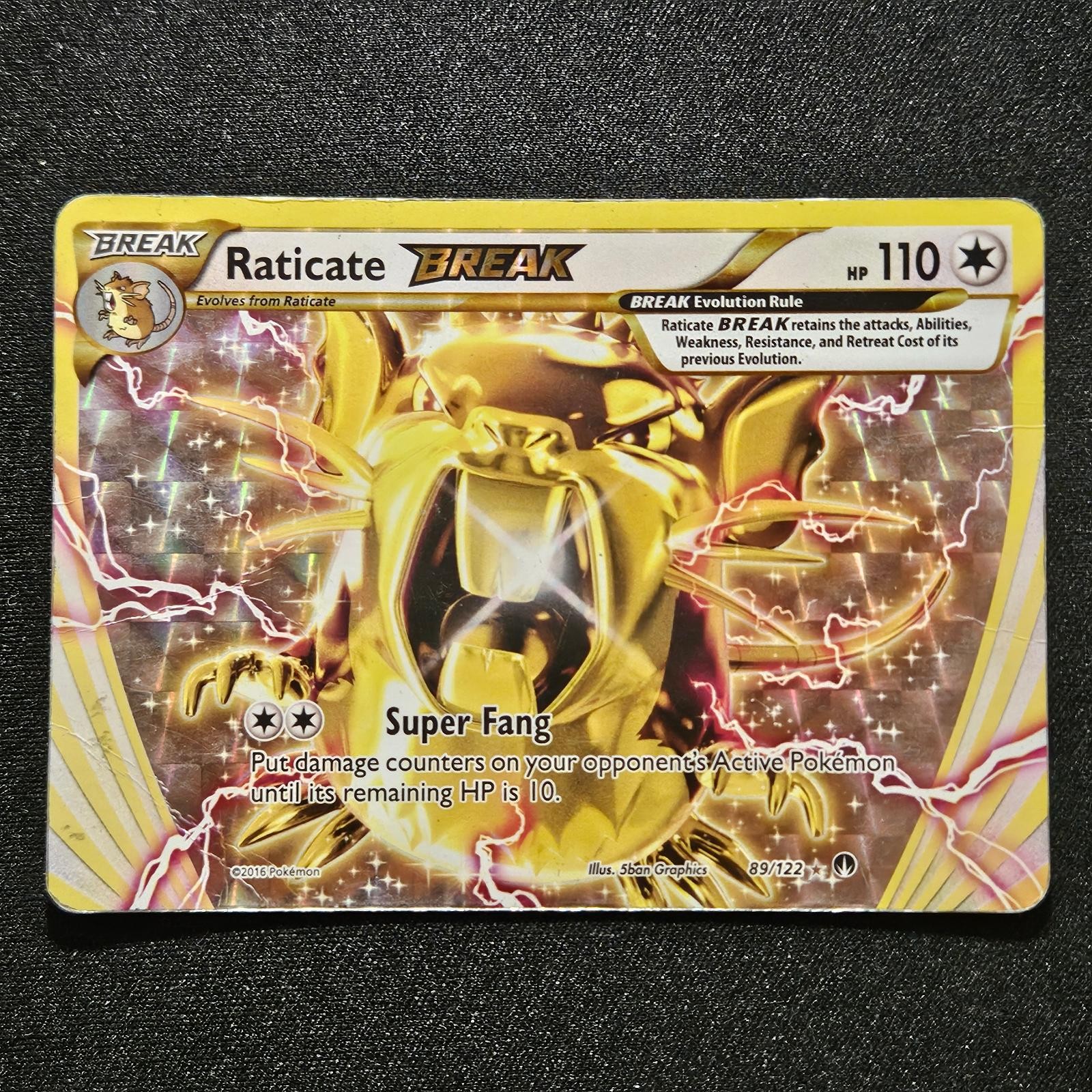 Pokemon RATICATE BREAK 89/122 BREAKPOINT Holo