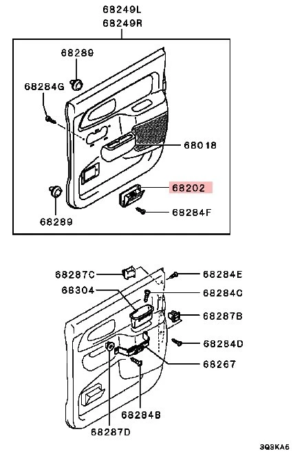 CENICERO PUERTA TRASERA PARA MITSUBISHI L200 K62T Serie 3 2.0 Foto 2 de 4