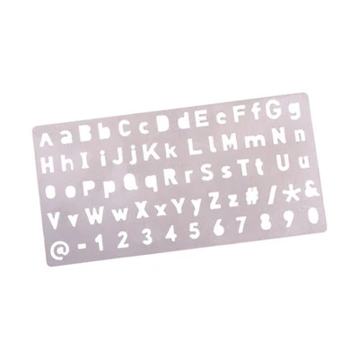 Metall Schablone Zeichenvorlage Edelstahl Silber für Journaling Banner Gravur - Bild 1 von 4