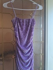Windsor Purple Mini Dress Women Size Small Bodycon Stretch