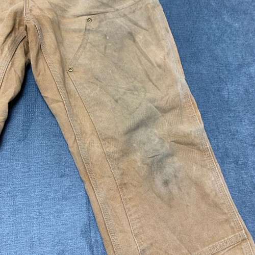 VTG Carhartt USA Made Double Knee Dungaree Carpenter Pants Mens 30x30 Brown by Carhartt, $58.49 - Photo 11