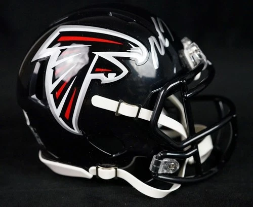 Michael Vick Signed Atlanta Falcons Riddell Mini Helmet AUTO Beckett BAS COA