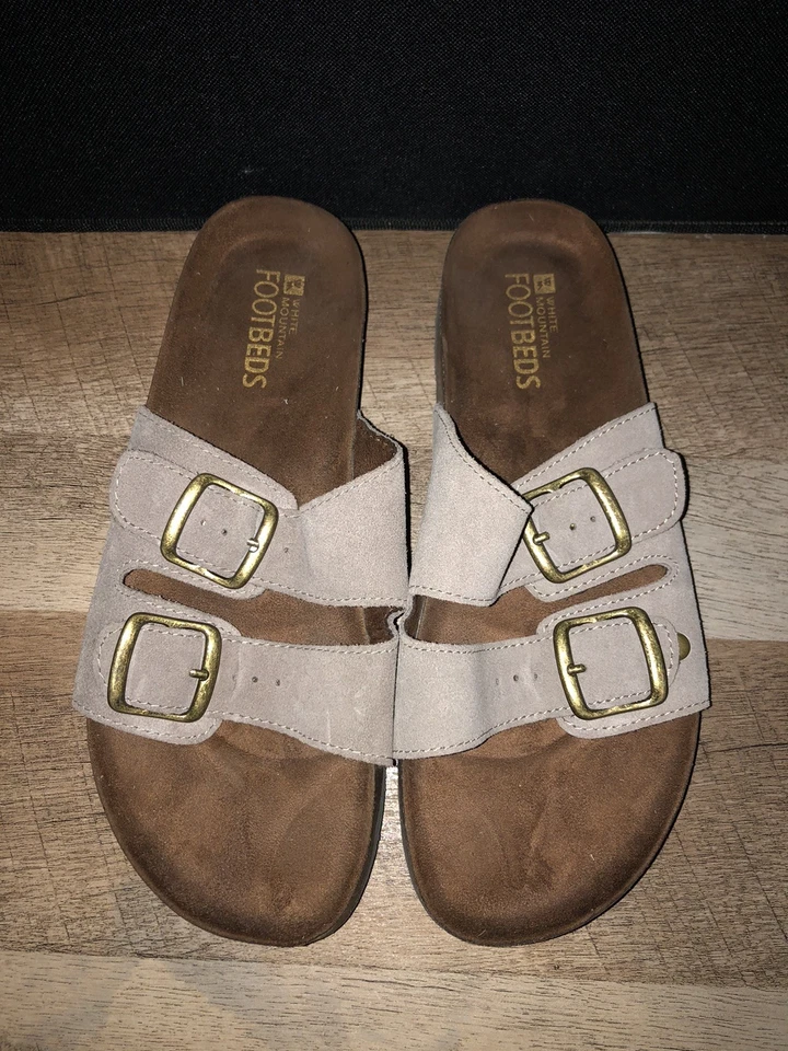 White Mountain Womens Brown Helga Genuine Leather High Flyer Footbed Sandal 10 M - Image 4 of 4