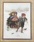 Janlynn WINTER REVERIE II Cross Stitch Kit #160-01 Children Snow Woods Vtg NWT