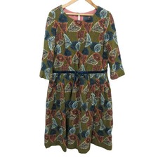mina perhonen HANA NA MI Khaki 3/4 Sleeve Knee Dress 36 Used