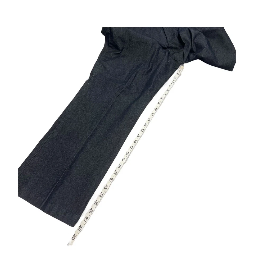 Calça social feminina JM Collection 18S preta algodão stretch perna larga carreira clássica - Imagem 4 de 4