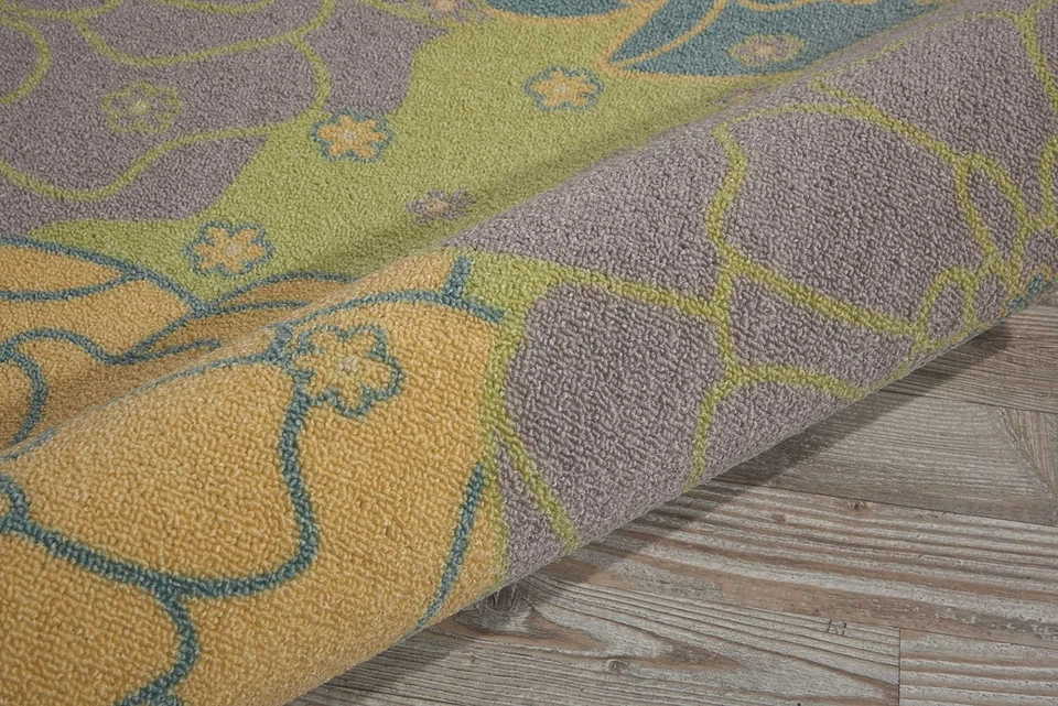 Home Home & Garden Indoor/Outdoor Green 7'9" x Square Area Rug, Easy Cleaning... - Image 4 of 4