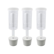 3ct. - 3 Piece Airlock with 7 Stopper - Set of 3 Cylinder Airlock 