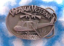 1986 Vietnam Veteran Belt Buckle 1962  1975 Pewter Tone USA Made NEW