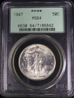 1947 WALKING LIBERTY HALF DOLLAR 50C PCGS MS64 - OGH (PQ219)
