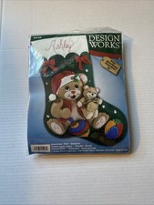 CHRISTMAS STOCKING KIT DESIGN WORKS 5046 FELT 16 INCH FELT
