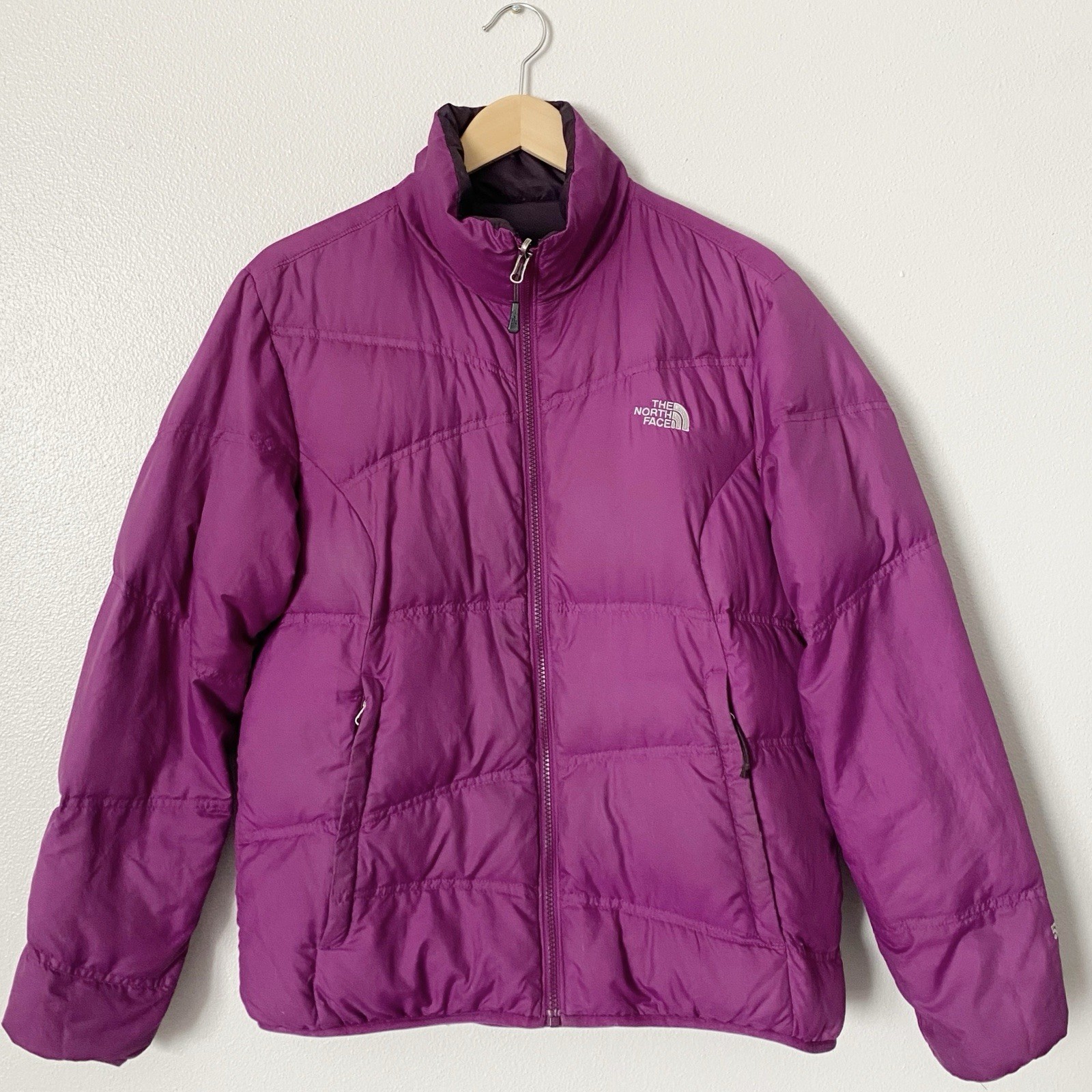 The North Face 550 Purple Reversible Down Puffer Jacket Women’s Medium