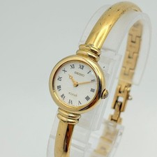 Seiko Tisse Ladies Gold Bangle Watch Quartz New Battery Used SA1006