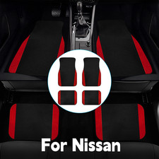 4pcs Red Velvet Car Floor Mats Waterproof Non Slip For Nissan Sedan Int Accs 4pcs Red Velvet Car Floor Mats Waterproof Non Slip For Nissan Sedan Int Accs