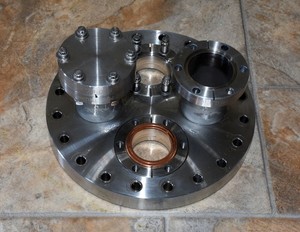 MDC Vacuum 6" CF 4-Port Multiport Manifold Chamber Adapter Plate 2.75" CF Ports