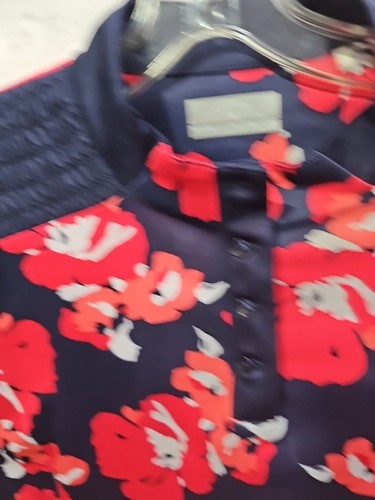 Callaway Opti Dri Short Sleeveless Polo Golf Shirt Women's SL Red Floral 7099 - Picture 6 of 13