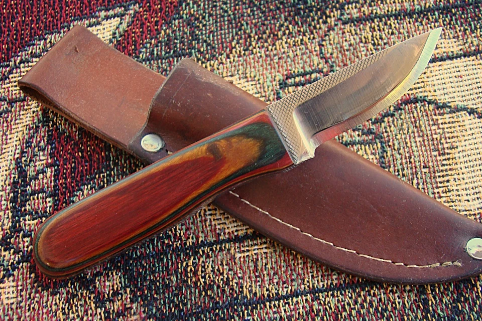 Anza U.S.A. Custom File Made Knife w/Leather Sheath" - Image 3 of 4