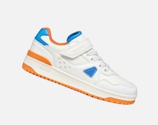 Image of Geox Washiba Boy Low Top Sneakers In White - Juniors Size UK 5 - New Boxed