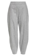 NEW Eileen Fisher Womens Wool Ankle Lantern Pants in Gray Sz L S7545