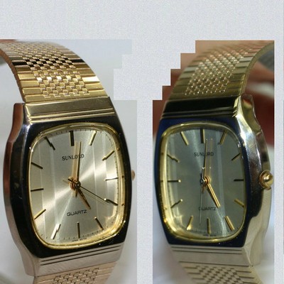 [A1R] Sunroad Men's Gold Metal Belt Watch 301102-3 [r2n]