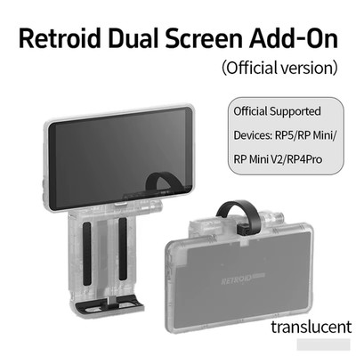 Retroid Dual Screen Add-On Expand 5,5 Zoll OLED Bildschirm Rückseite Clip Design mit Typ