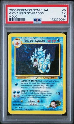 2000 POKEMON GYM CHALLENGE HOLO #5 GIOVANNI'S GYARADOS PSA 5