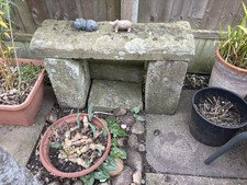 2 Large Sandstone Benches - Garden Ornaments - Very Good Condition