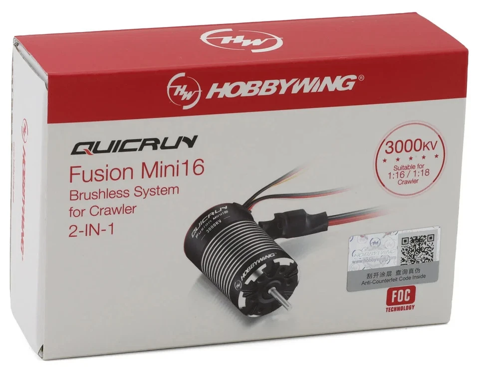 Hobbywing Quicrun Mini16 Fusion 370 2-in-1 Brushless Regler & Motorsystem 3000kv - Bild 2 von 2