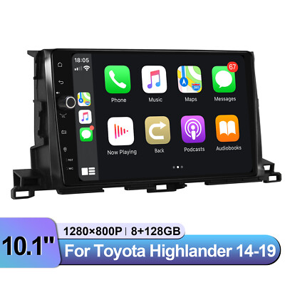 8+128G 10.1inch Android13 Android Auto Car Radio for Toyota Highlander 2015-2019