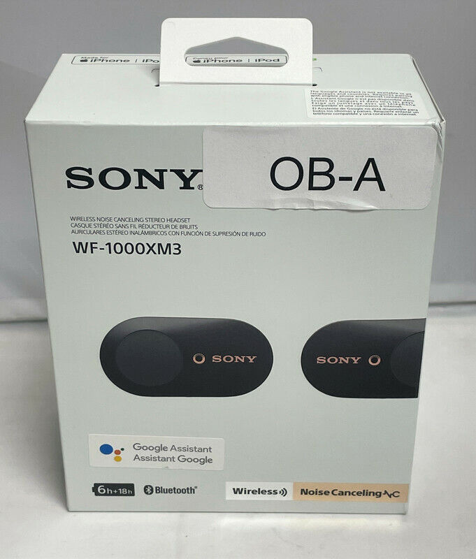 Sony WF-1000XM3 True Wireless Noise-Canceling In-Ear Earphones (Black)  WF1000XM3/B