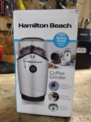 Hamilton Beach 12-Cup Electric Coffee Grinder Stainless Steel Blades Silver