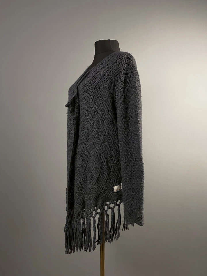 Cárdigan Suéter Jersey Odd Molly 818 Gris Tejido Abierto Bebé Alpaca Mujer Talla 1 S Foto 4 de 4