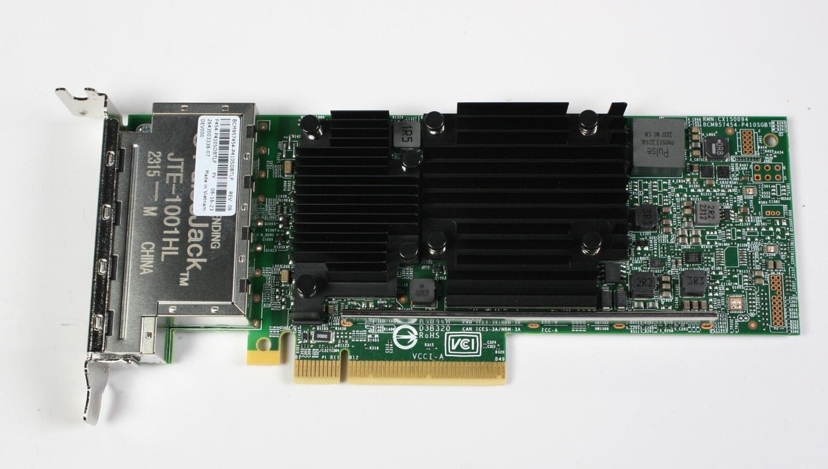 Dell Broadcom BCM957454 Quad Port/4x 10GbE Base-T RJ45 PCIe LP/HH