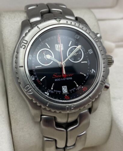 *Selten* Tag Heuer Link Searacer Herren Regatta Uhr schwarz CT1113.BA0550 41mm - Bild 3 von 14
