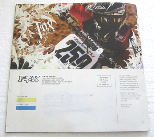 FOX RACING 2005 HOLIDAY GUIDE CATALOG 36 PAGE MOTOCROSS RACEWEAR CASUAL MOTO-X - 第 19/19 張圖片