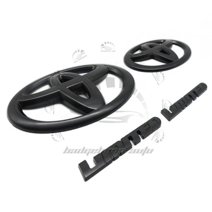 Front Rear Matte Blackout Emblem Overlay Kit Badge 4pcs For 2008-2021 Sequoia Foto 3 de 4