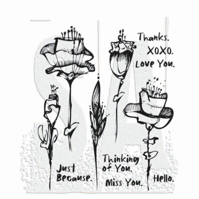 TIM HOLTZ CLING STAMPS ''ABSTRACT FLORALS'' CMS 479  MAKE SOMETHING BEAUTIFUL