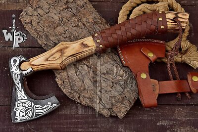 Custom Handmade Carbon Steel Tomahawk Axe Viking Hunting Vantage AXE Battle  
